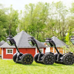 Segways am schwimmenden Hüttendorf in Eberstedt im Weimarer Land